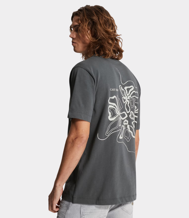 Cast Iron R neck tee s/s regular fit turbulence – comfortabel heren T-shirt met regular fit en moderne casual uitstraling
