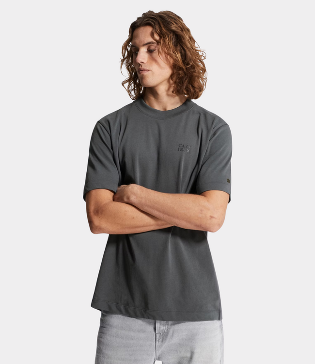 Cast Iron R neck tee s/s regular fit turbulence – comfortabel heren T-shirt met regular fit en moderne casual uitstraling
