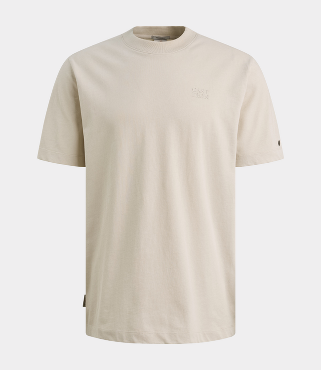 Cast Iron R neck tee s/s regular fit silver birch – comfortabel heren T-shirt met regular fit en moderne minimalistische uitstraling
