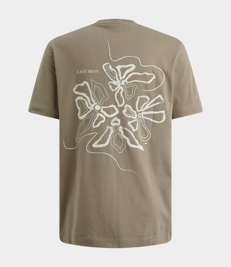 Cast Iron R neck tee s/s regular fit vetiver