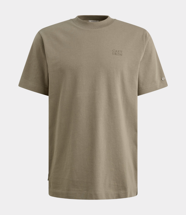 Cast Iron R neck tee s/s regular fit vetiver – comfortabel heren T-shirt met regular fit en moderne minimalistische uitstraling