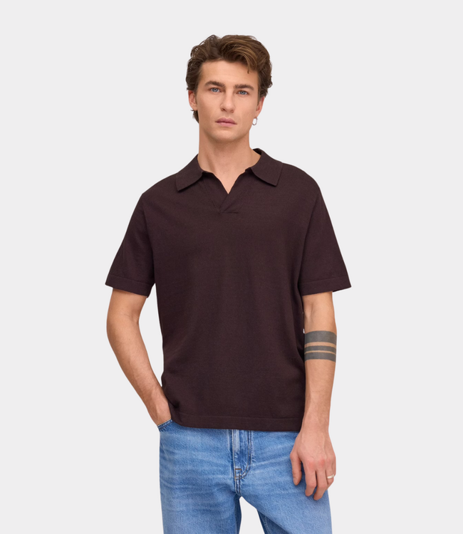 NN.07 Ryan polo dusky port – stijlvolle heren polo met comfortabele pasvorm en moderne casual uitstraling