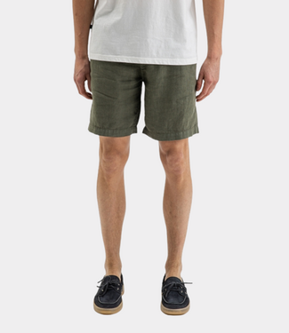 Butcher of Blue loner linen short dk. granite green