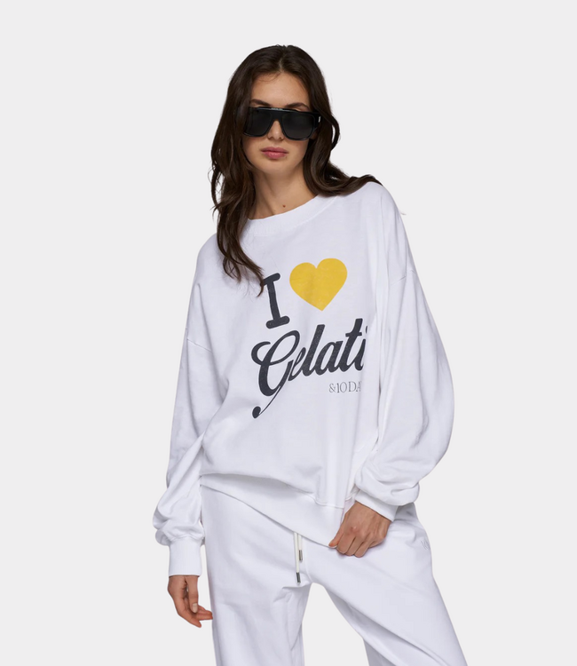 10Days Gelati sweater white – comfortable women’s sweater with minimalist design and modern oversized fit