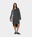 10Days Jersey logo dress steel blue – comfortable women’s dress with sporty logo details and modern oversized fit