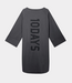 10Days Jersey logo dress steel blue – comfortable women’s dress with sporty logo details and modern oversized fit