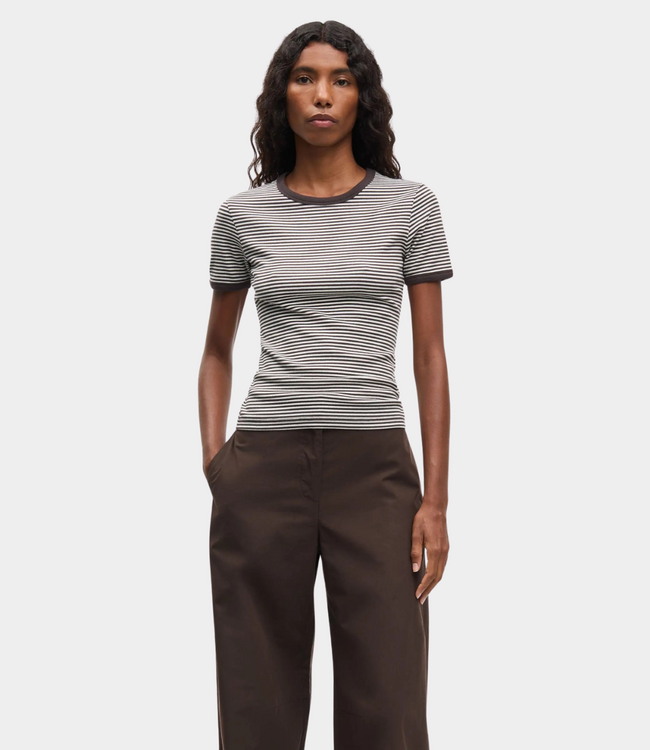 Samsoe Samsoe Salinas T-shirt mulch st. – comfortabel dames T-shirt met gestreept design en moderne casual pasvorm