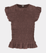 MbyM Venlora-M Amya top brown lilac – stijlvolle dames top met aangesloten pasvorm en moderne minimalistische uitstraling