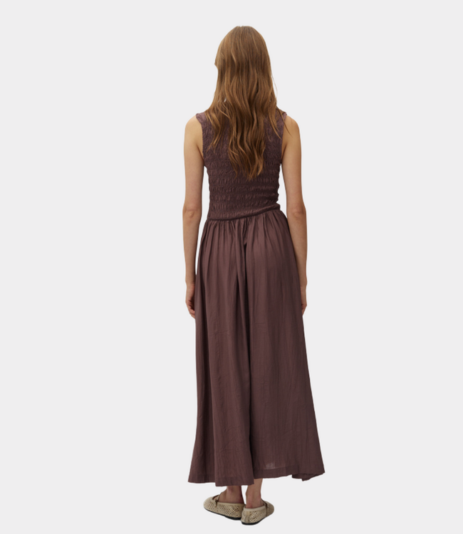 MbyM Sorellia-M Amya dress brown lilac – elegante dames jurk met aangesloten pasvorm en moderne minimalistische uitstraling