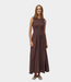 MbyM Sorellia-M Amya dress brown lilac – elegante dames jurk met aangesloten pasvorm en moderne minimalistische uitstraling