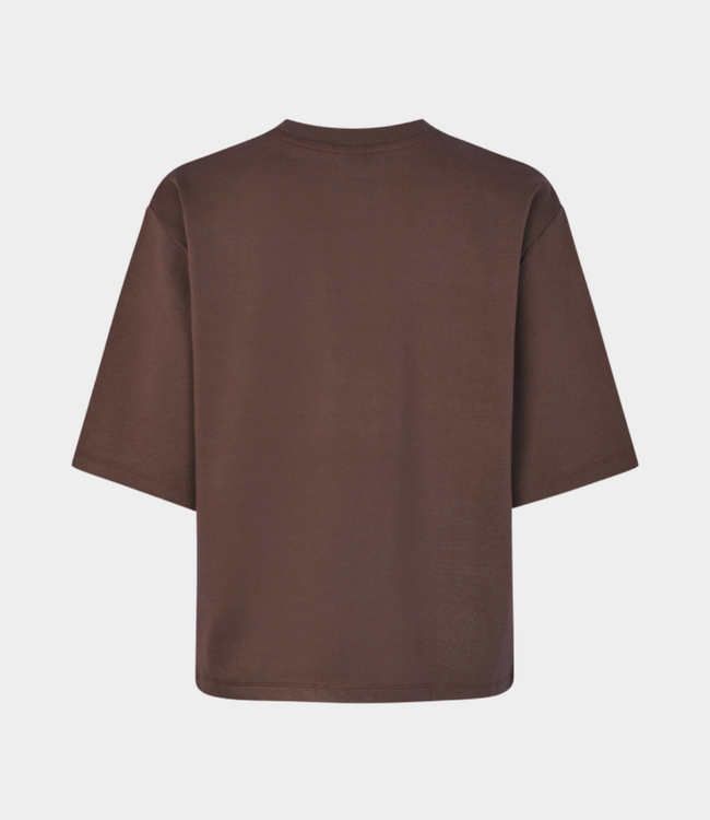 MbyM Emrys-M Betsy T-shirt java – comfortable women’s T-shirt with minimalist design and modern casual fit
