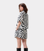 Catwalk Junkie Short sleeve zebra blouse sandshell – luchtige dames blouse met zebra print en moderne relaxed fit
