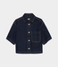 Catwalk Junkie Short sleeve denim blouse dark blue – stijlvolle dames denim blouse met korte mouwen en moderne relaxed fit