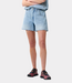 Catwalk Junkie Denim shorts with elastic waistband blue – comfortabele dames denim short met elastische tailleband en moderne casual pasvorm