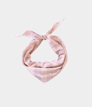 Bonnie Studios Plaid Scarf baby pink