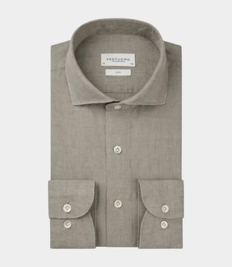 Profuomo shirt cutaway sf d.beige