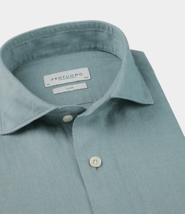 Profuomo Shirt cutaway sf blue – stylish men’s shirt with cutaway collar and modern comfortable fit