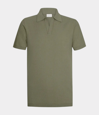 Profuomo polo open collar ss m green