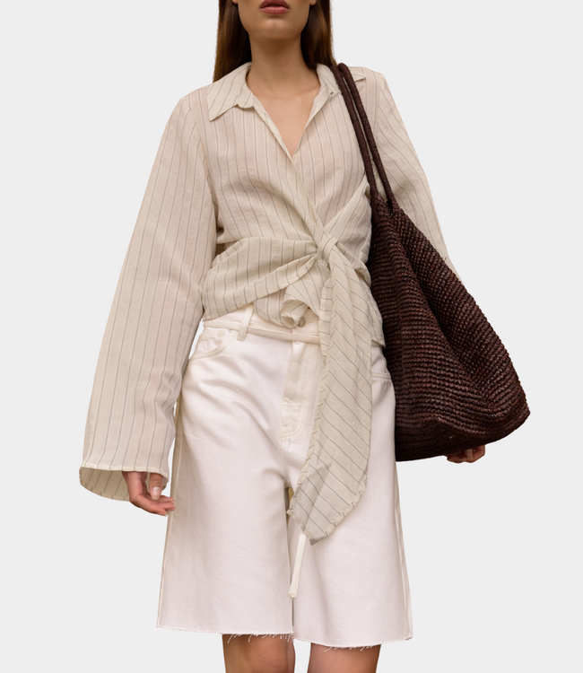 Club L'avenir Cedar striped'CL blouse stripe – stijlvolle dames blouse met streeppatroon en moderne comfortabele pasvorm