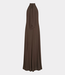 Samsoe Samsoe Saniva dress mulch – elegante maxi dames jurk met halternek en moderne minimalistische uitstraling