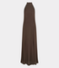 Samsoe Samsoe Saniva dress mulch – elegante maxi dames jurk met halternek en moderne minimalistische uitstraling