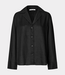 Samsoe Samsoe Saiben shirt black – elegante dames linnen blouse met relaxed fit en moderne minimalistische uitstraling