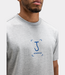 Butcher of Blue Manifest loose tee grey melange – oversized heren T-shirt met graphic artwork en moderne streetwear uitstraling