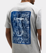 Butcher of Blue Manifest loose tee grey melange – oversized heren T-shirt met graphic artwork en moderne streetwear uitstraling
