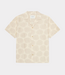 Les Deux Dahlia jacquard SS shirt light sand – stylish men’s shirt with floral jacquard texture and modern resort aesthetic