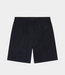Les Deux Signature mini cord shorts dark blue night – stijlvolle heren corduroy shorts met elastische taille en moderne casual uitstraling