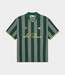Les Deux Stripe jacquard football jersey tee pine green