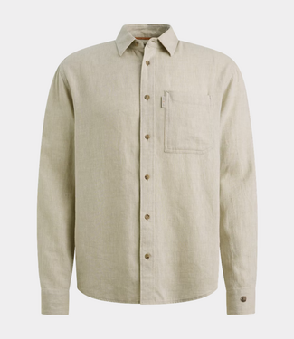 Cast Iron Cotton linnen shirt l/s tea