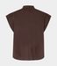MbyM Marisel-m hope blazer warm brown – minimalist women’s blazer with sleeveless silhouette and modern Scandinavian aesthetic