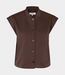 MbyM Marisel-m hope blazer warm brown – minimalist women’s blazer with sleeveless silhouette and modern Scandinavian aesthetic