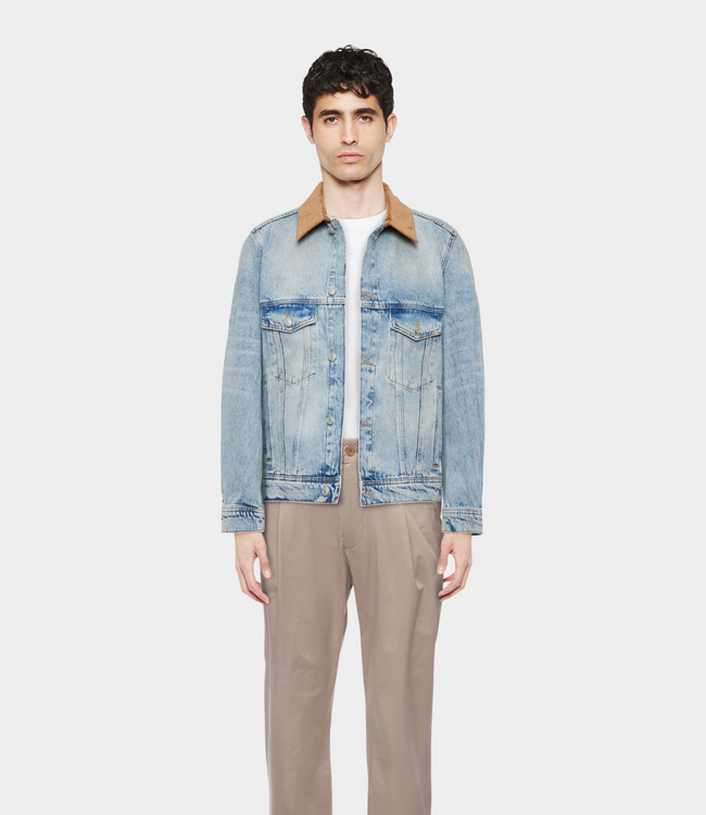 Drykorn Cescon denim jacket blue – premium heren trucker jacket van authentiek denim met vintage wassing en moderne casual uitstraling