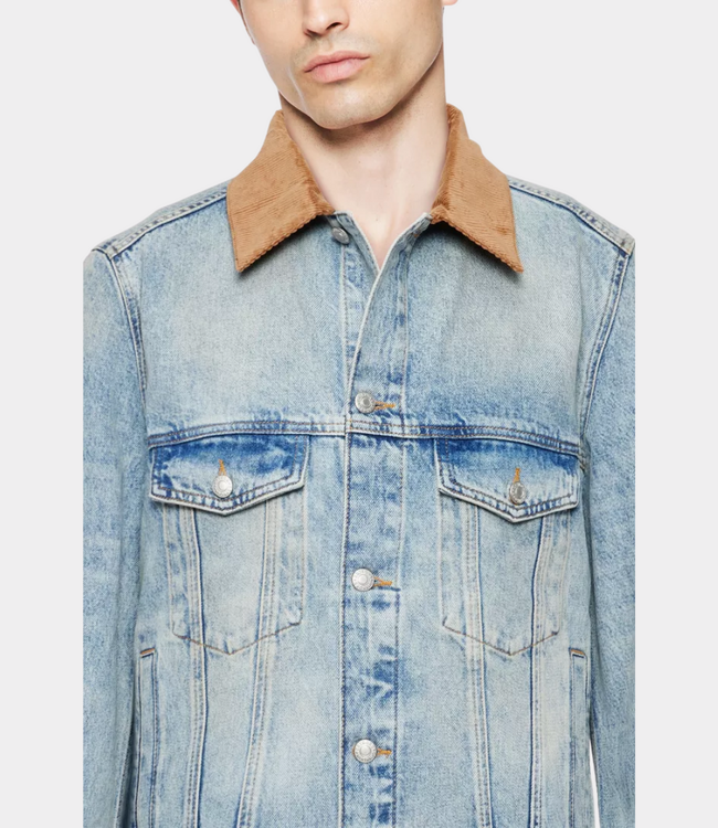 Drykorn Cescon denim jacket blue – premium heren trucker jacket van authentiek denim met vintage wassing en moderne casual uitstraling