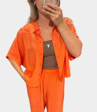 Alix the Label Irregular oversized blouse soft orange