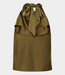 Gestuz GZcerina SL top military olive – elegante haltertop met gedrapeerde halslijn, soepele stof en moderne Scandinavische uitstraling