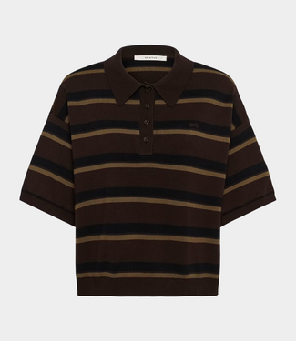 Gestuz gztaia ss polo pullover molé/black/military olive