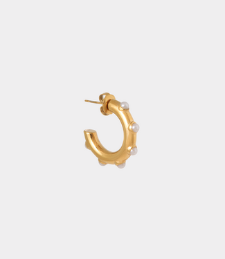 Label Kiki Round of pearls hoop gold