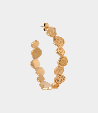 Label Kiki Big twirl hoop gold