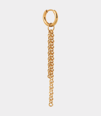 Label Kiki Double long chain hoop gold