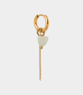 Label Kiki Chain green heart hoop gold