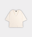 Alix the Label Scuba v neck top cream