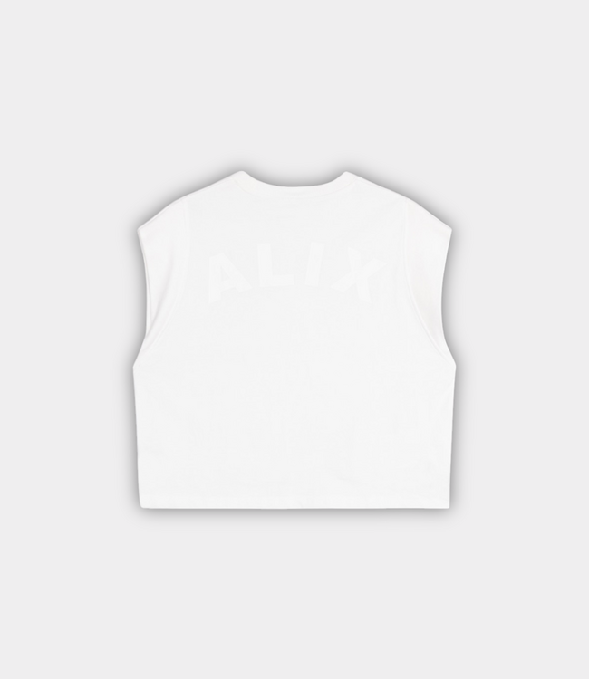 Alix the Label Sleeveless tee soft white