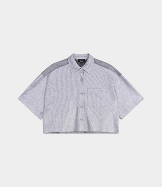 Alix the Label Foil cropped blouse light grey