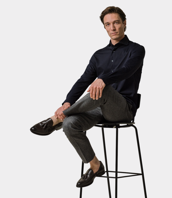 Profuomo X cutaway shirt navy