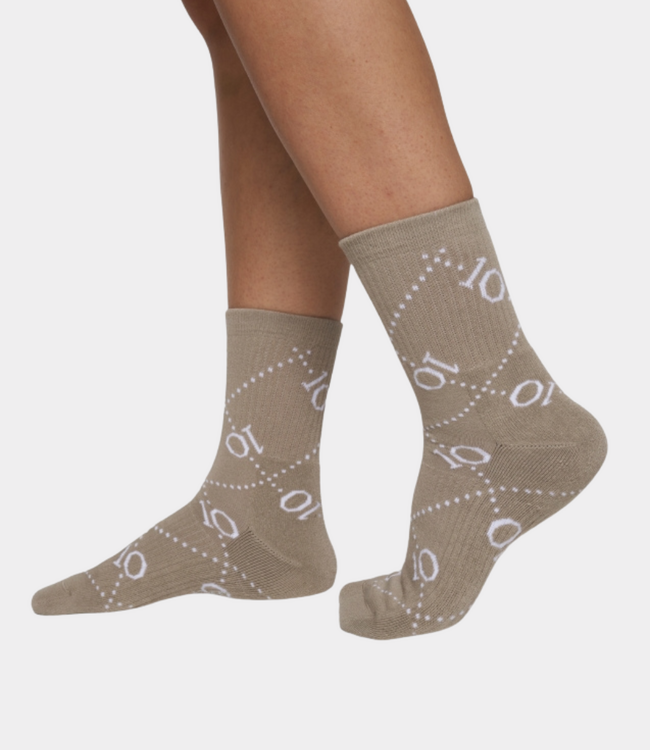 10Days 10Days socks all-over monogram fog 20-936-6203-1160