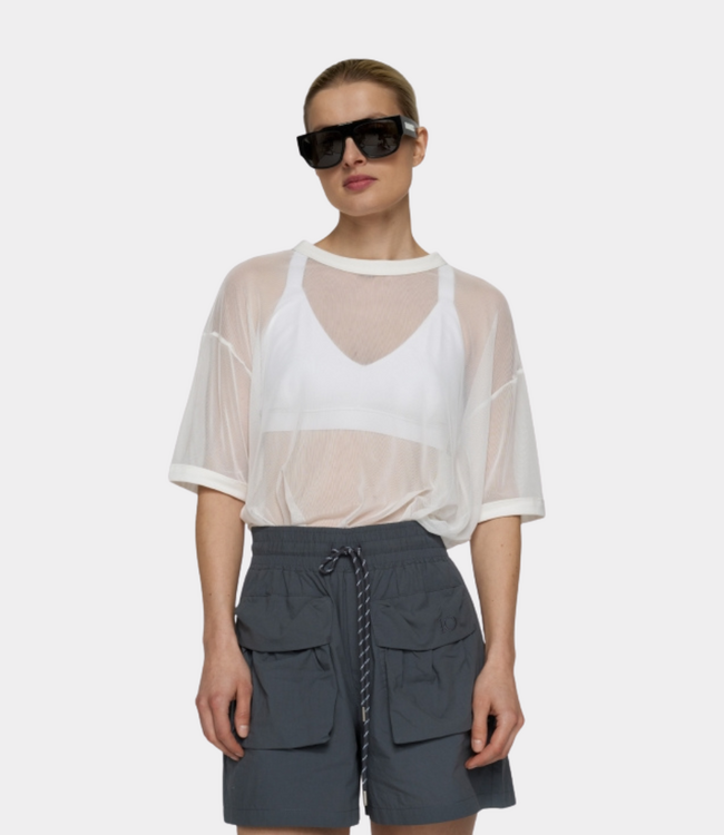 10Days mesh tee ecru