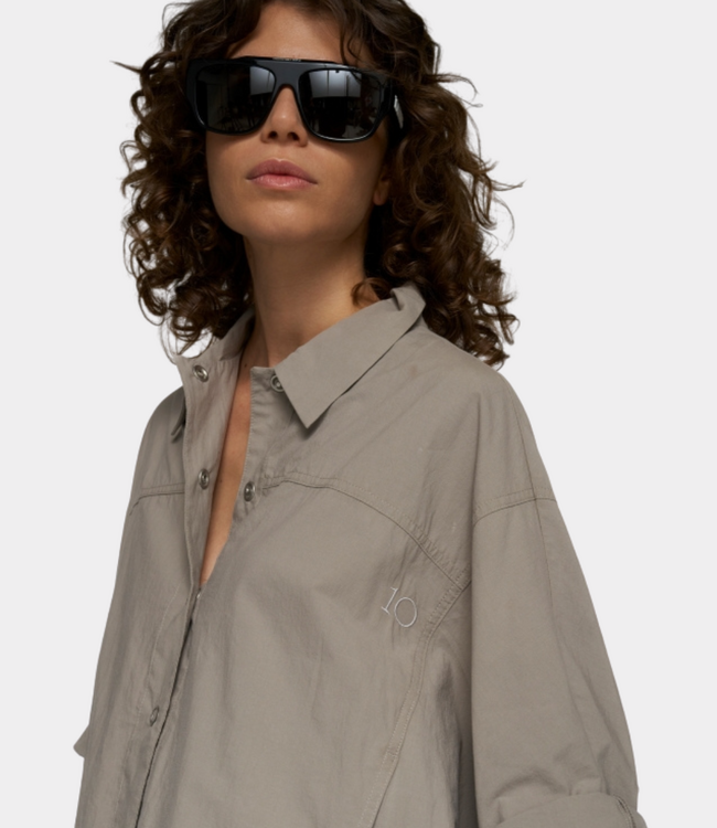 10Days 10Days wide crinkle jacket fog 20-503-6203-1160